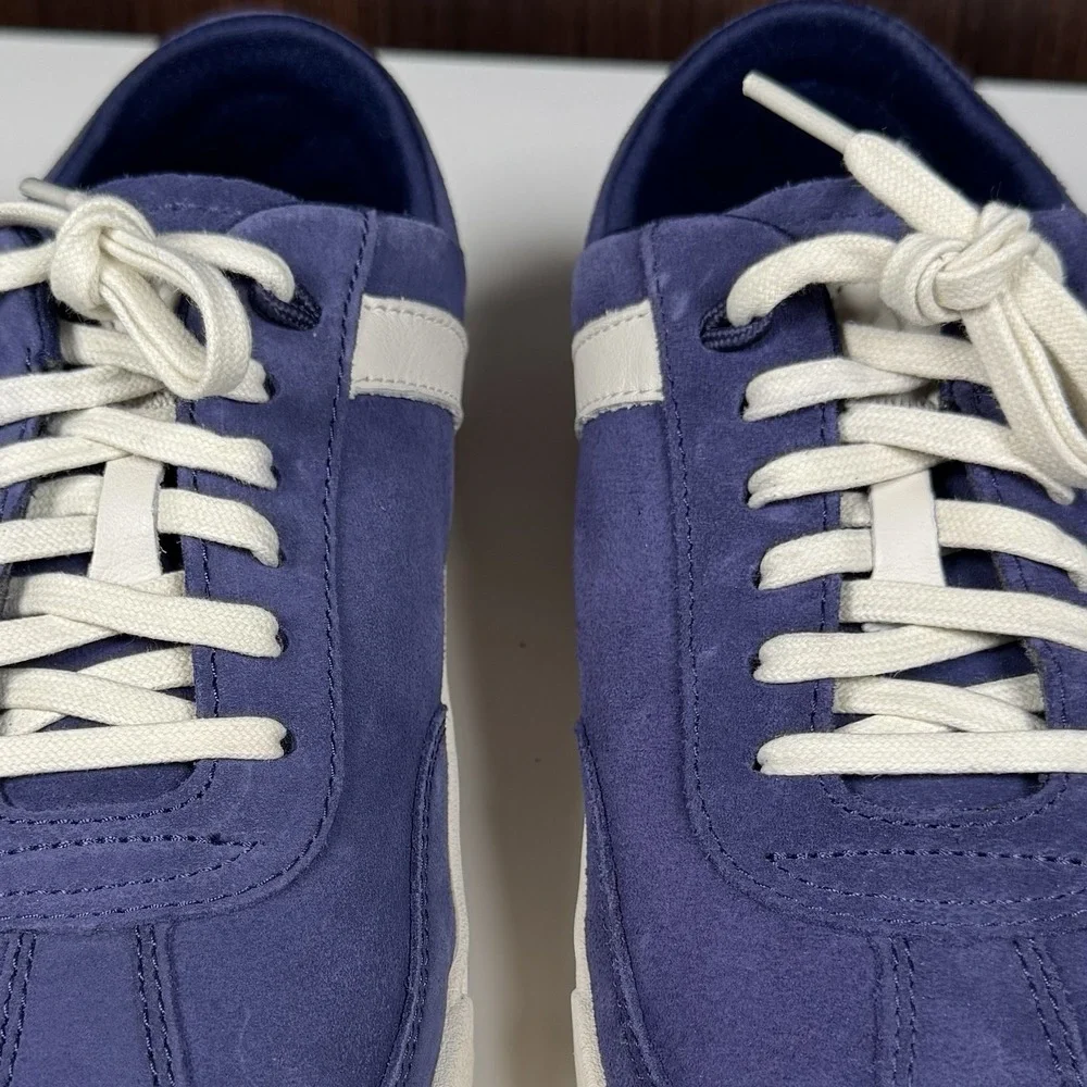 OluKai Ha'upu Women's Shoes 9 Blue / Off White Suede 20493-5418 TRIED ON w/ Box